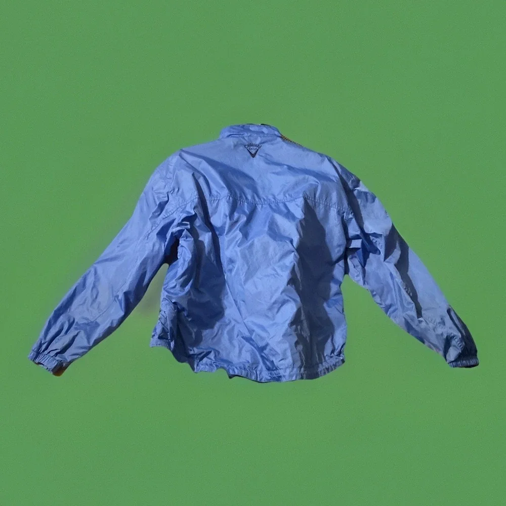 Vintage Callaway Golf Rip stop Microfiber Full Zip Windbreaker Jacket Men's Med